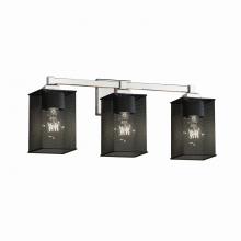 Justice Design Group MSH-8433-15-CROM - Regency 3-Light Bath Bar