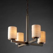 Justice Design Group POR-8829-10-BANL-NCKL - Modular 4-Light Chandelier