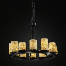 Justice Design Group ALR-8763-10-MBLK-LED12-8400 - Dakota 12-Light Ring LED Chandelier (Tall)