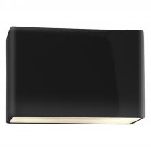 Justice Design Group CER-5650-BKMT-LED2-2000 - Large ADA Wide Rectangle LED Wall Sconce - Closed Top