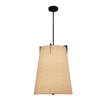 Justice Design Group FAB-9600-CREM-MBLK-LED2-1400 - Midtown 18" Tapered LED Drum Pendant