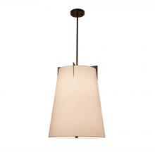 Justice Design Group FAB-9600-WHTE-DBRZ-LED2-1400 - Midtown 18" Tapered LED Drum Pendant