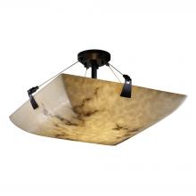 Justice Design Group FAL-9632-25-MBLK-LED5-5000 - 24" LED Semi-Flush Bowl w/ Tapered Clips