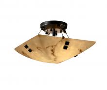 Justice Design Group FAL-9650-25-MBLK-F2-LED2-2000 - 14" LED Semi-Flush Bowl w/ Finials