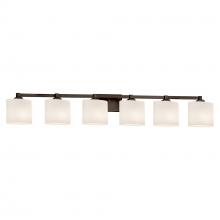 Justice Design Group FSN-8436-30-OPAL-DBRZ - Regency 6-Light Bath Bar