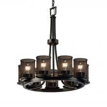 Justice Design Group MSH-8766-10-MBLK - Dakota 9-Light Ring Chandelier