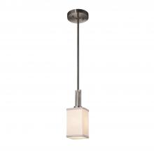 Justice Design Group FAB-8445-15-WHTE-NCKL-LED1-700 - Era 1-Light LED Mini-Pendant