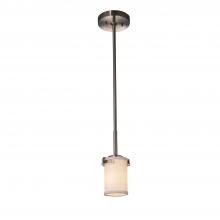 Justice Design Group FAB-8455-10-WHTE-NCKL-LED1-700 - Atlas 1-Light LED Mini-Pendant