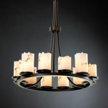 Justice Design Group FAL-8763-12-DBRZ-LED12-8400 - Dakota 12-Light Ring LED Chandelier (Tall)