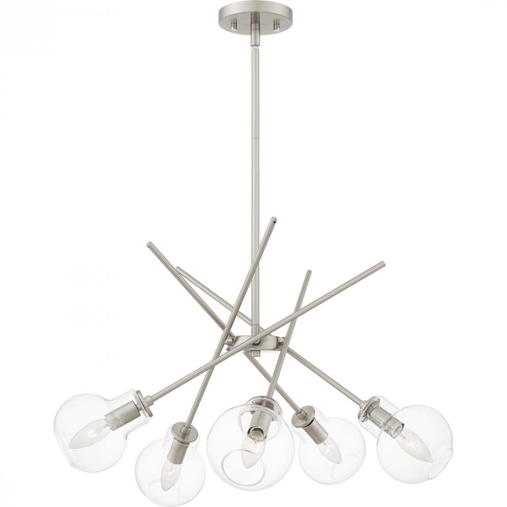 Asha 5-Light Brushed Nickel Chandelier
