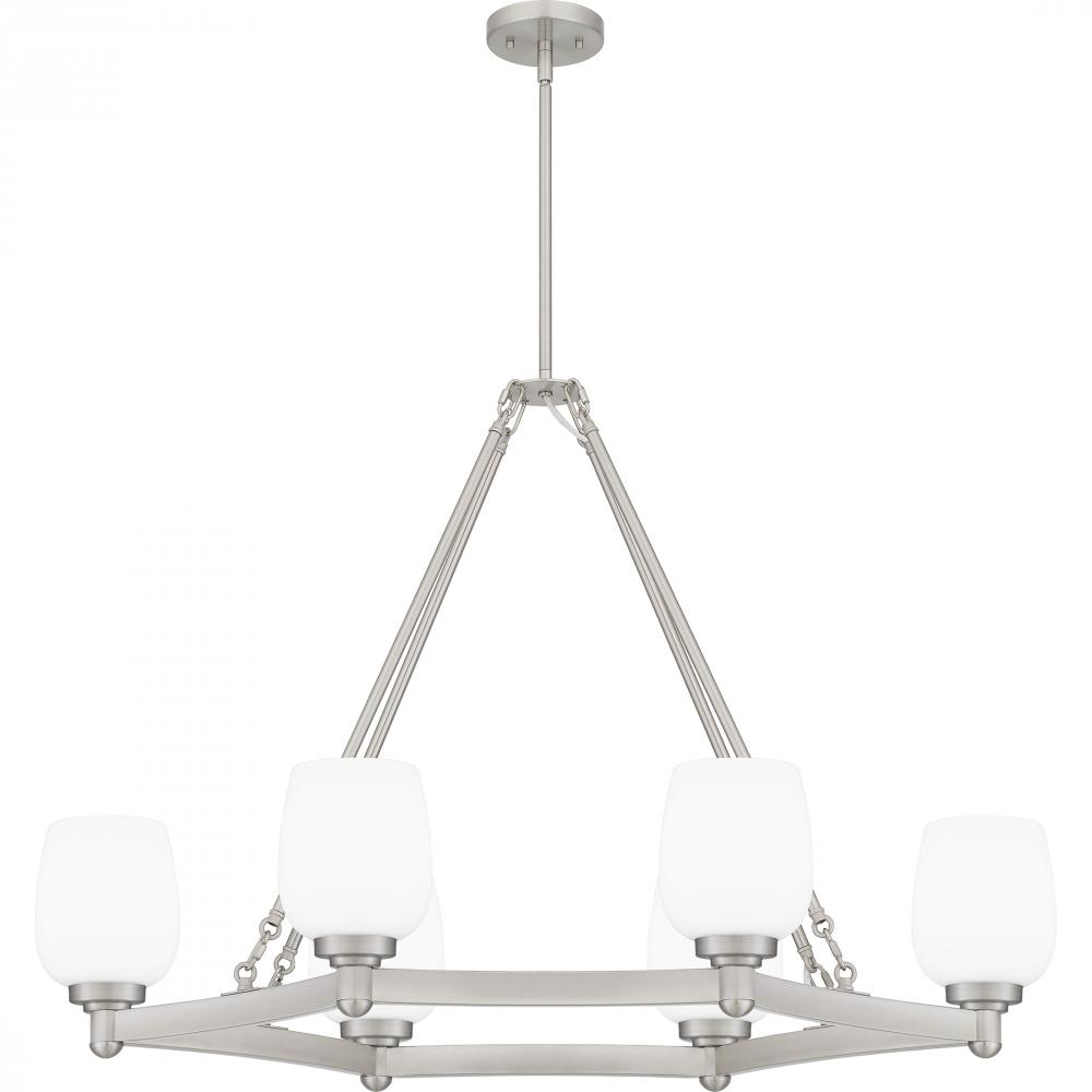 Penning 6-Light Brushed Nickel Linear Chandelier