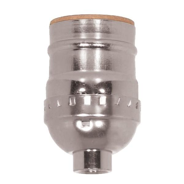 Short Keyless Socket; 1/4 IPS; Aluminum; Nickel Finish; 660W; 250V