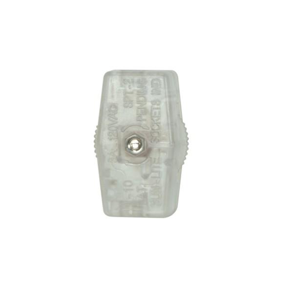 On-Off Cord Switch For 18/2 SPT-2; 6A-125V, 3A-250V, 3A-120V, 3A-125V; Silver Finish