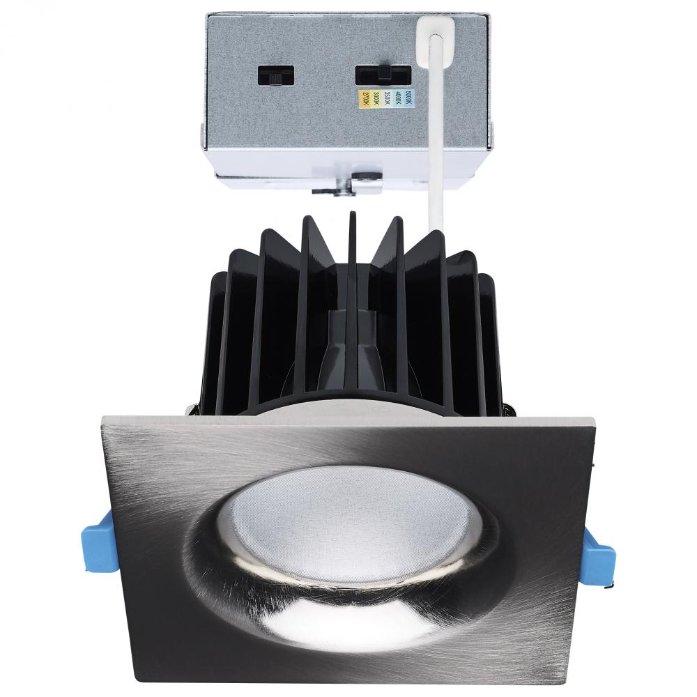 16/20/24 Watt LED Remote Driver Downlight; 27K/30K/35K/40K/50K CCT; Field Selectable; Square;