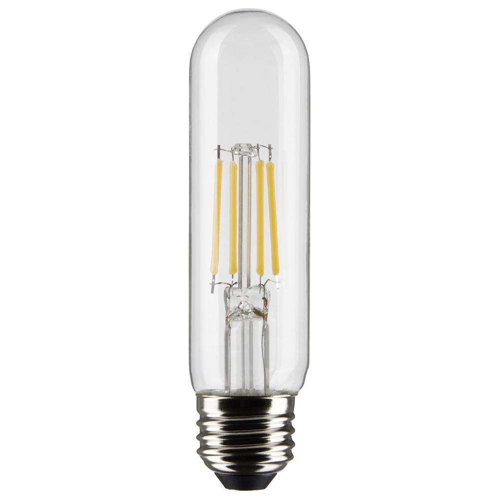 5.5 Watt T10 LED Filament; Clear; Medium Base; 5000K; 450 Lumens; 120 Volt; 2-Pack
