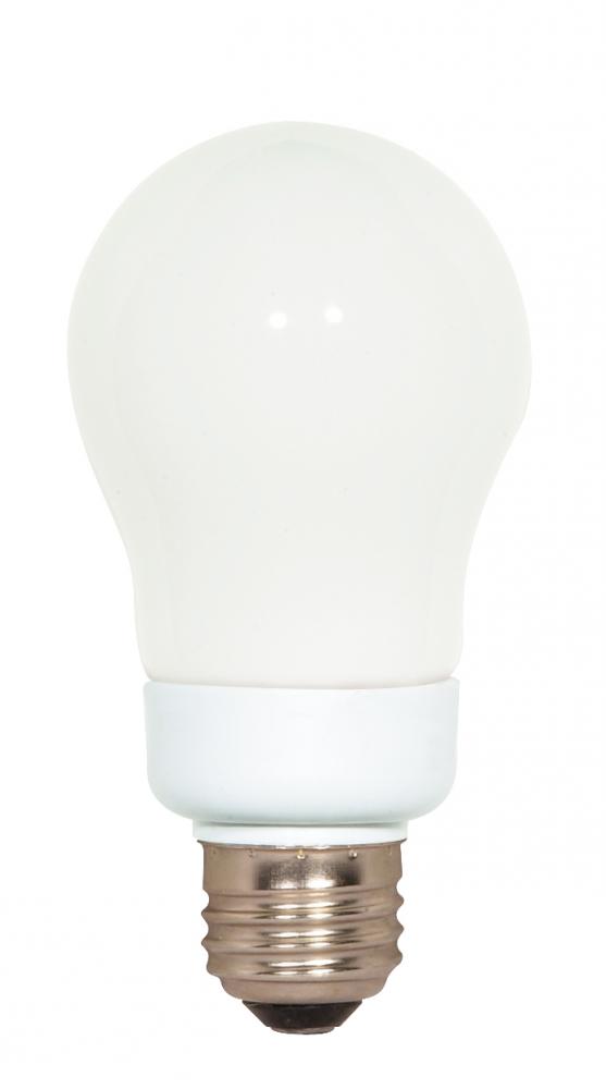 9 Watt; A19 Compact Fluorescent; 4100K; 82 CRI; Medium base; 120 Volt