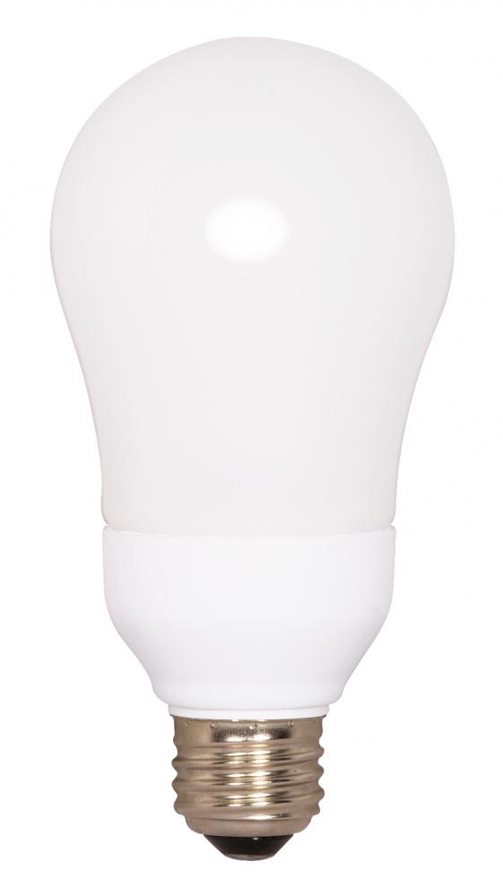 15 Watt; A19 Compact Fluorescent; 2700K; 82 CRI; Medium base; 120 Volt
