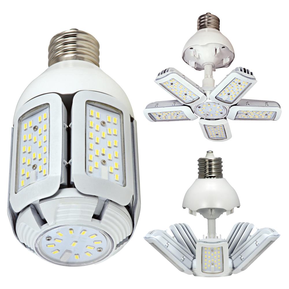 60 Watt - LED HID Replacement; 5000K; Mogul extended base; Adjustable beam angle; 100-277 Volt