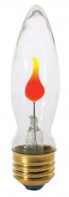 Satco Products Inc. S3660 - 3 Watt BA9 1/2 Incandescent; Clear; 1000 Average rated hours; Medium base; 120 Volt