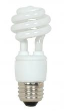 Satco Products Inc. S7212 - 9 Watt; Mini Spiral Compact Fluorescent; 4100K; 82 CRI; Medium base; 120 Volt