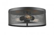 Z-Lite 331F14-BRZ - 3 Light Flush Mount