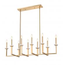 Z-Lite 6100-10L-MGLD - 10 Light Linear Chandelier