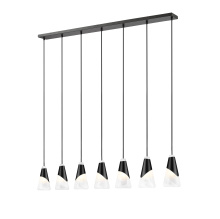 Z-Lite 828P6-7L-MB - 7 Light Linear Chandelier