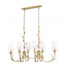 Z-Lite 830-44L-GLF - 6 Light Linear Chandelier