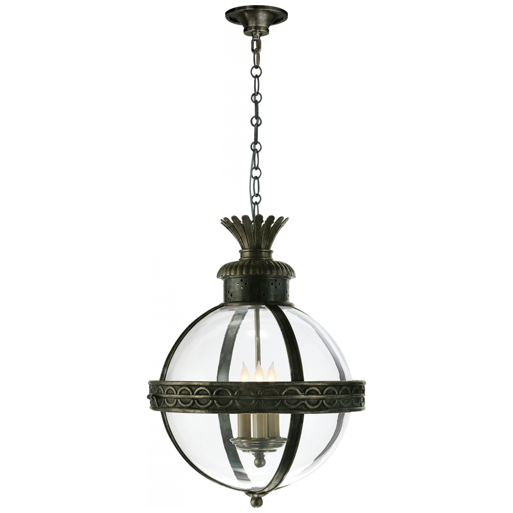 Crown Top Banded Globe Lantern