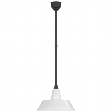 Visual Comfort & Co. Signature Collection TOB 5803MBK-WHT - Academy 16" Bowers Pendant