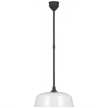 Visual Comfort & Co. Signature Collection TOB 5812MBK-WHT - Academy 16" Rockhouse Pendant