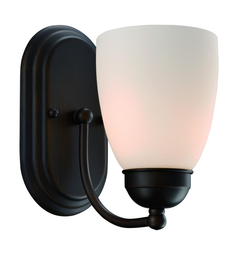 Clayton Reversible Mount, Armed Wall Sconce, with Glass Bell Shade