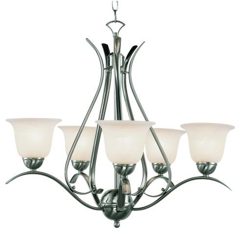 Aspen 5-Light, Single Tier, Bell Shaded Chandelier