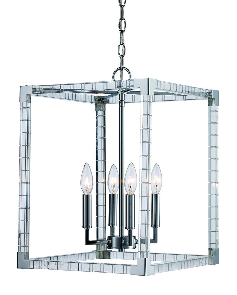 4LT PENDANT-ACRY CAGE MED-PC
