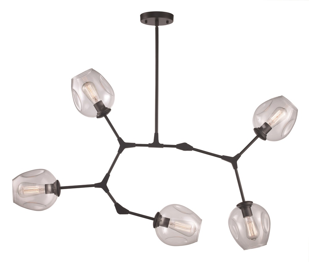 Quantum 41-In. 5-Light, 5-Shade Indoor Pendant