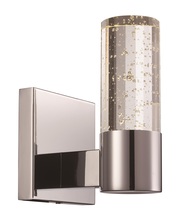 Trans Globe 21271 PC - 1LED SCONCE SEEDED GLS CYND-PC