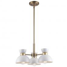 Trans Globe 71855-3 WH-AG - Chandeliers White/Antique Gold