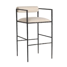 Arteriors Home FSI20 - Barbana Bar Stool Oxford White Performance Fabric
