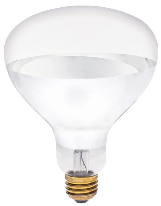 125W R40 Incandescent Soft Glass Infrared Heat Flood Clear E26 (Medium) Base, 120 Volt, Box