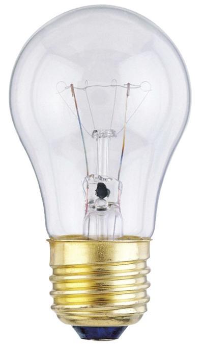 40W A15 Incandescent Appliance Clear E26 (Medium) Base, 120 Volt, Box, 2-Pack