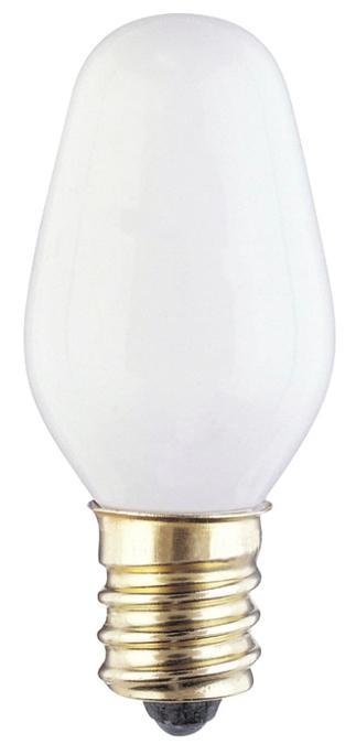 4W C7 Incandescent White E12 (Candelabra) Base, 120 Volt, Card, 4-Pack