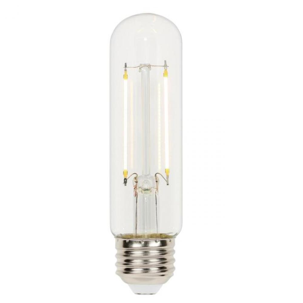 3.5W T10 Filament LED Dimmable Clear 2700K E26 (Medium) Base, 120 Volt, Card