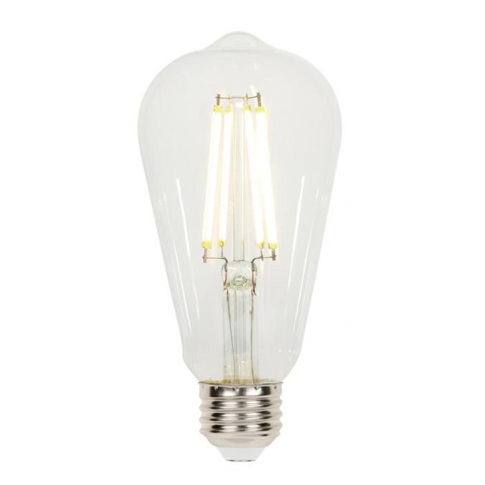 10W ST20 Filament LED Dimmable Clear 3000K E26 (Medium) Base, 120 Volt, Box