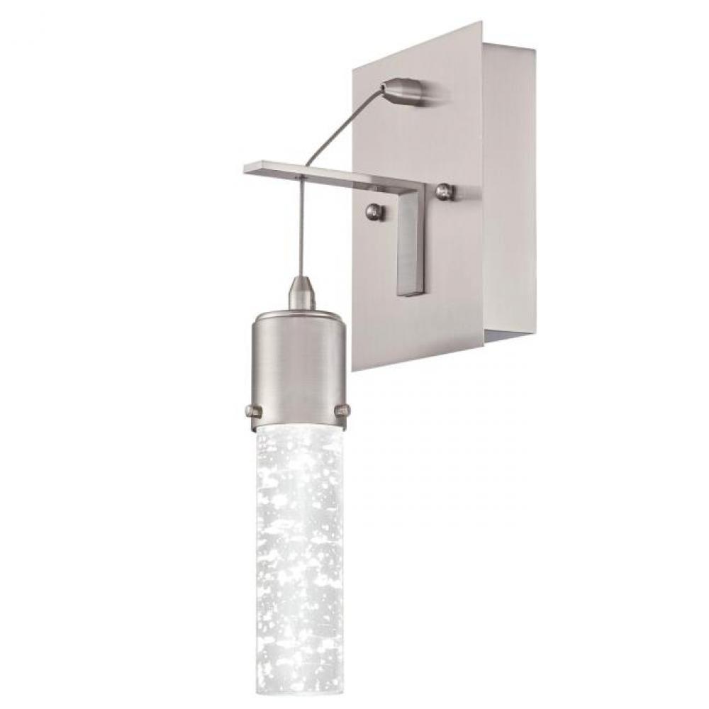 9W Light LED Wall Fixture Brushed Nickel Finish Bubble Glass 6372000  Cates Lighting At Elements of Design