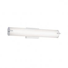 Westinghouse 6112100 - 25W 1 Light LED Wall Fixture with Color Temperature Selection Brushed Nickel Finish White Frosted
