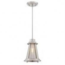 Westinghouse 6361800 - Mini Pendant Brushed Nickel Finish Mesh and Clear Glass