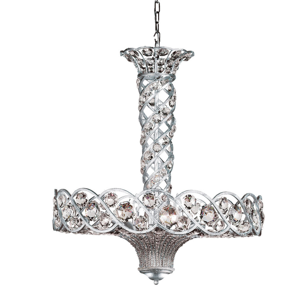 Catara, 12Lt Chandelier, Silver
