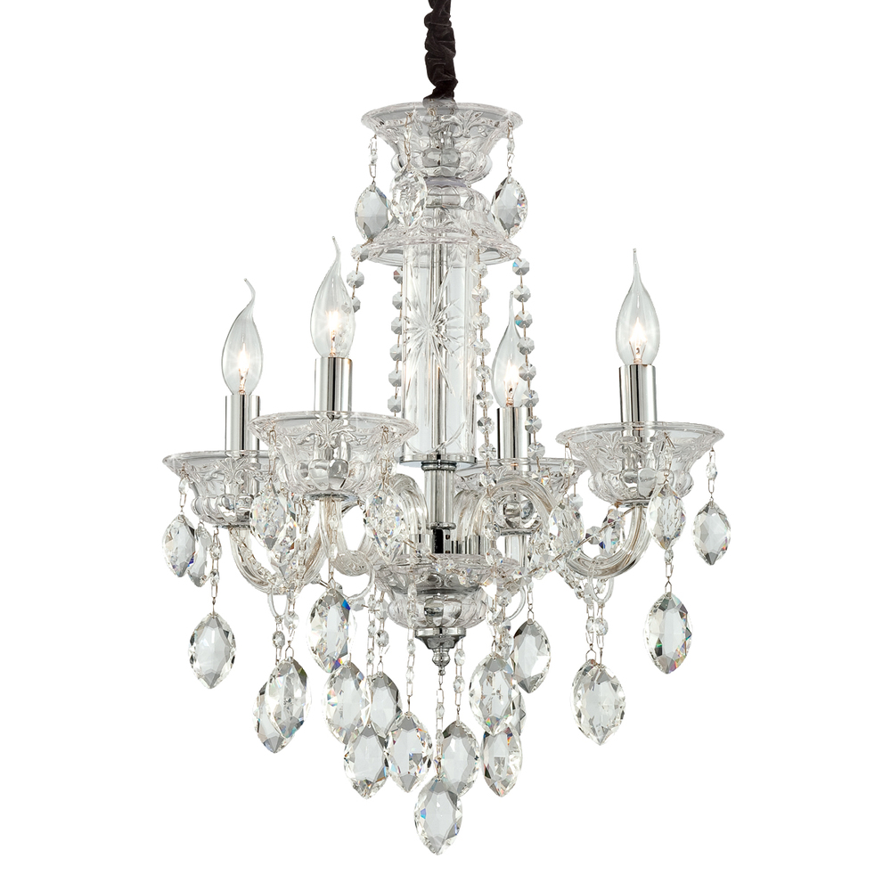 Venetian, 4Lt Chandelier, Clear