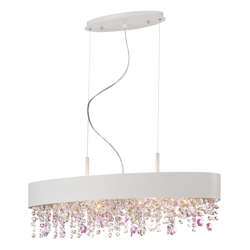 Romanelli, 6Lt Chand, Small, Oval, White