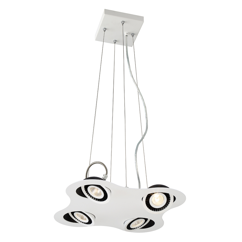 VISION,4LT LED PENDANT,W/B